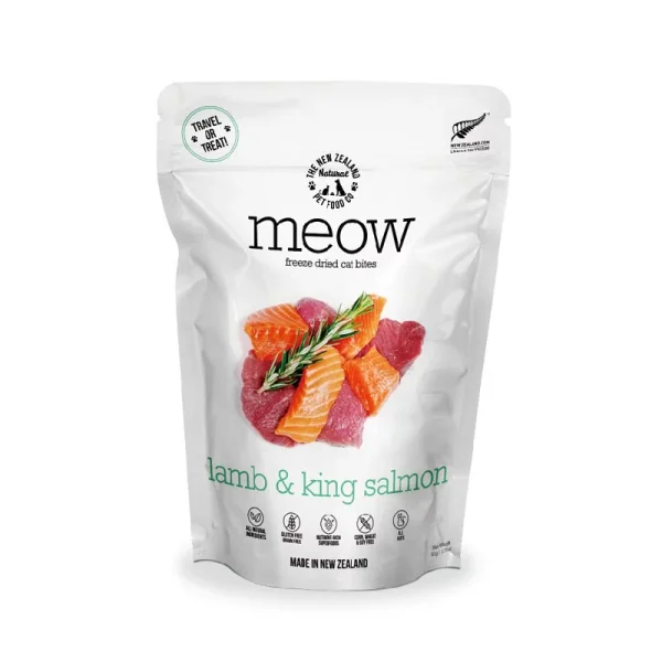 【NZ Natural 鮮開凍】 meow-貓咪冷凍乾燥生食餐 | 羊肉+帝王鮭50g